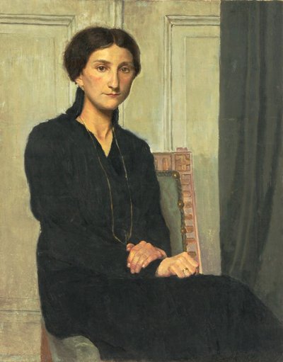 Young Lady in Black Dress by Hermann Lange